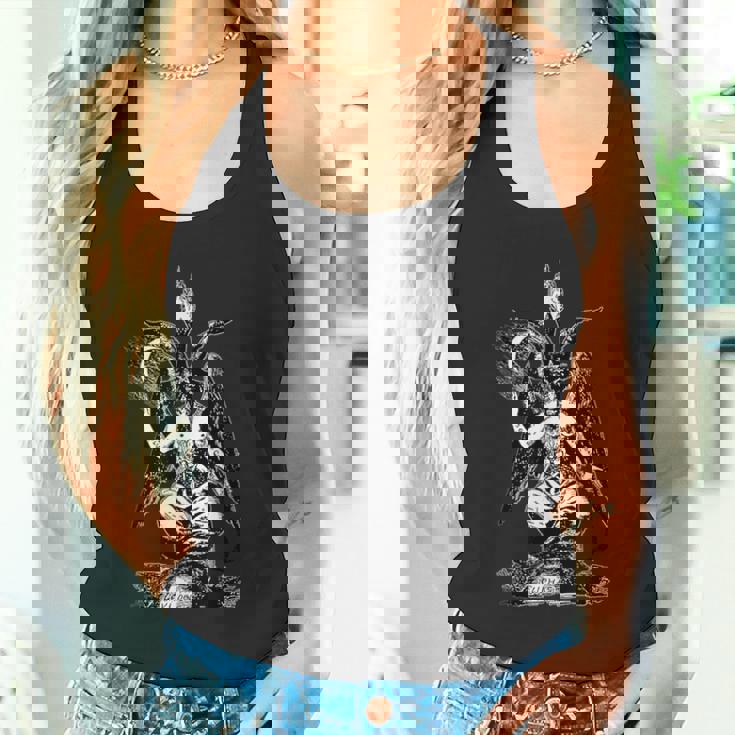 バフォメットの印章tシャツ ヤギの頭 タンクトップ