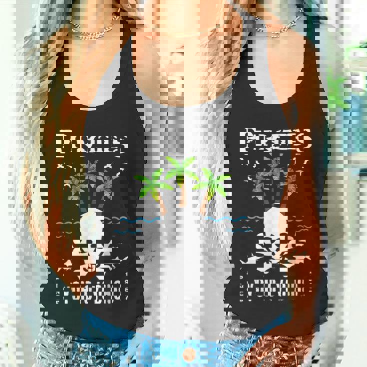 パイレーツ、カリビアン、ヨー・ホー・ヨー・ホ、スカル、テーマパーク、ライド タンクトップ