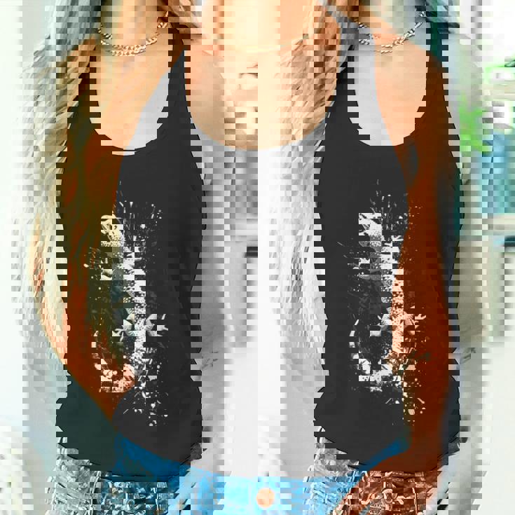 ヒョウモントカゲモドキ グランジ パンク スプラッター タンクトップ