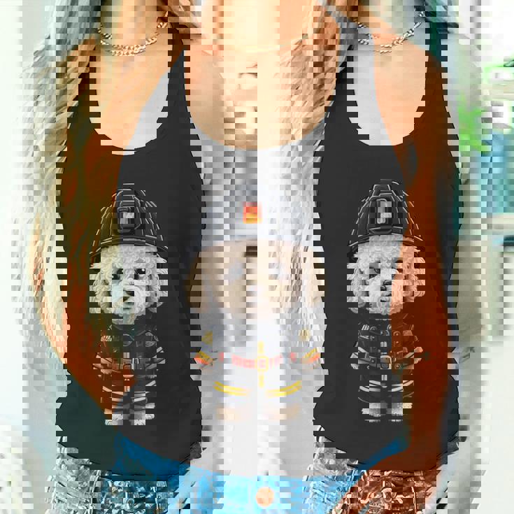 ビション・フリーゼ 消防士の消防士 ビション・フリーゼ タンクトップ