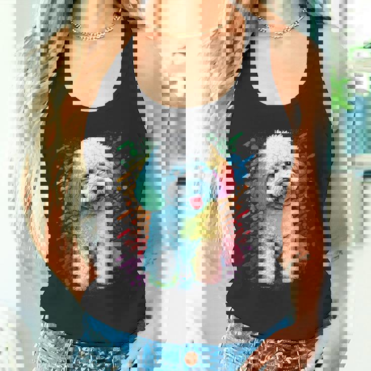 ビション・フリーゼ好きのかわいいビション・フリーゼの犬 タンクトップ