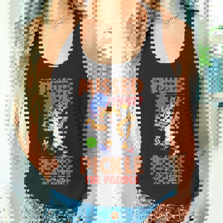 ピックルボール 猫 ミスショット ピクルス ザ・パドルプレイヤー タンクトップ