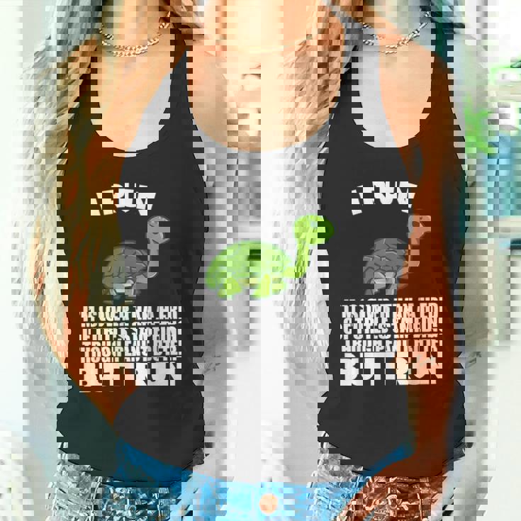 ピーナッツバターで亀よりもゆっくり走る タンクトップ