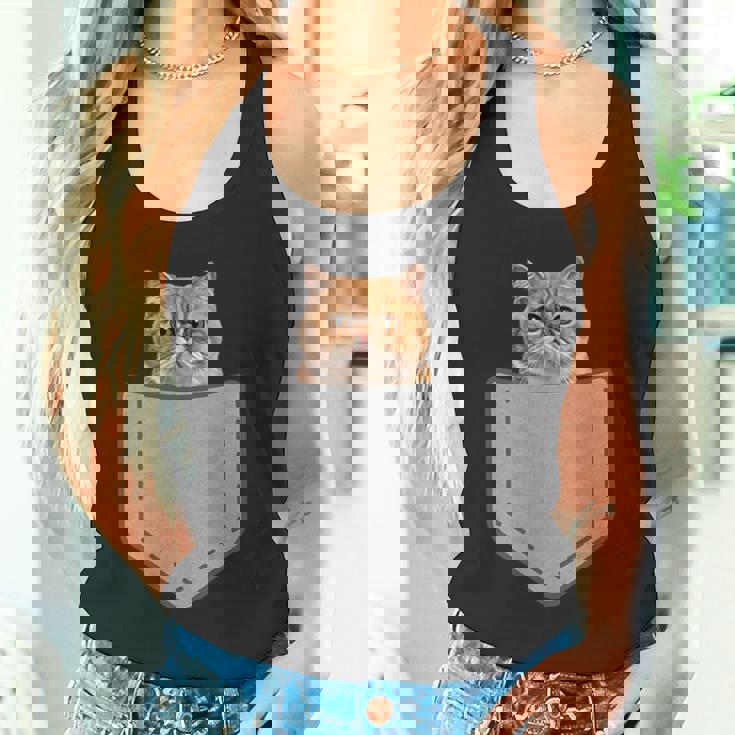 ファニーエキゾチックショートヘア猫 タンクトップ