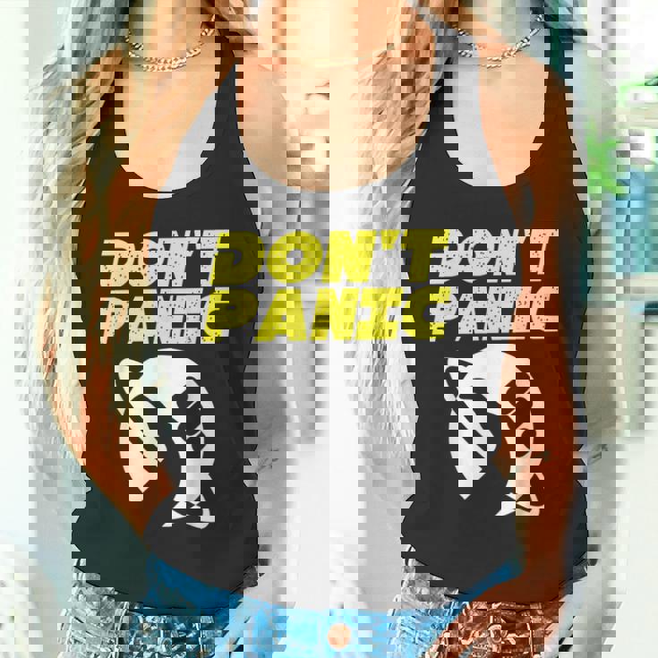 ファンアート ヒッチカーの銀河ガイド ドントパニック タンクトップ