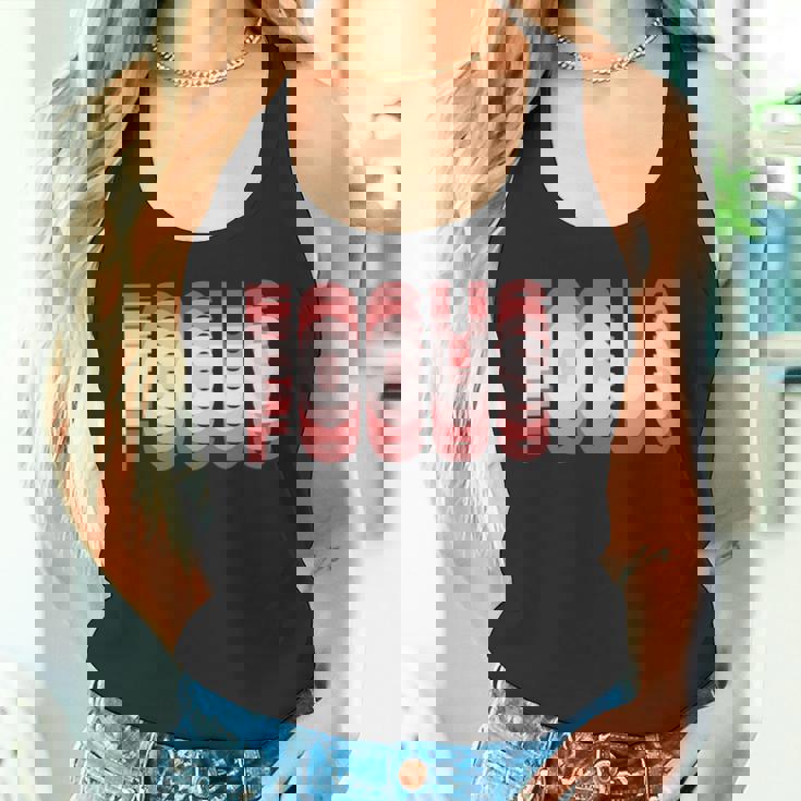 フォーカス 錯覚 ぼやけたトリッピー 長袖tシャツ タンクトップ