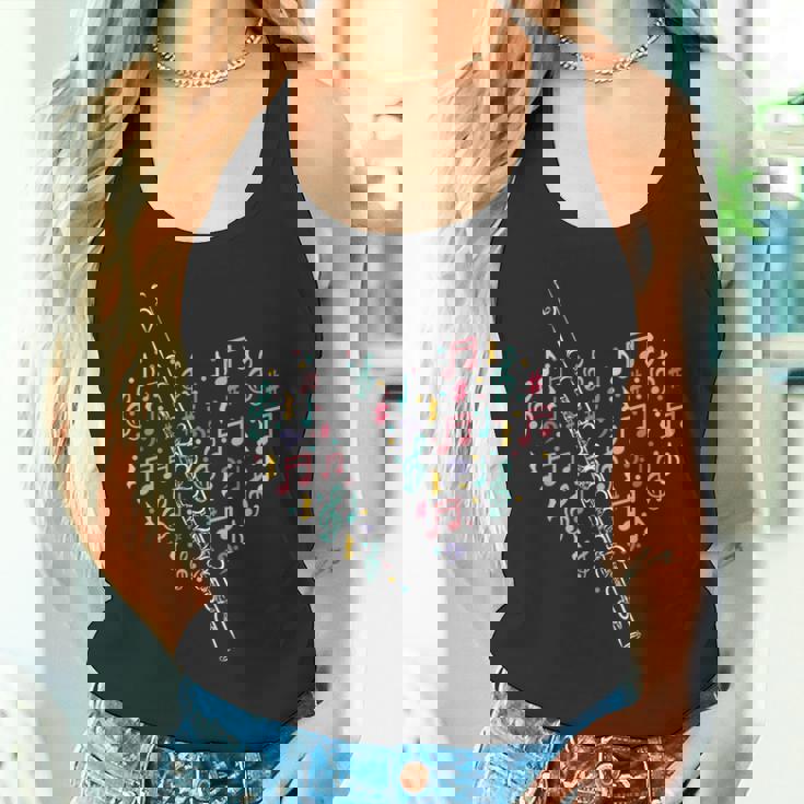 フルートハート フルート奏者 フルート奏者 マーチングバンド音楽 タンクトップ