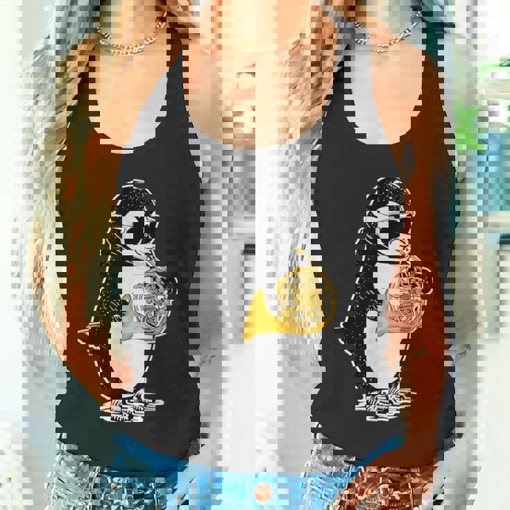 フレンチホルン奏者 ペンギン好き 音楽 フレンチホルン タンクトップ