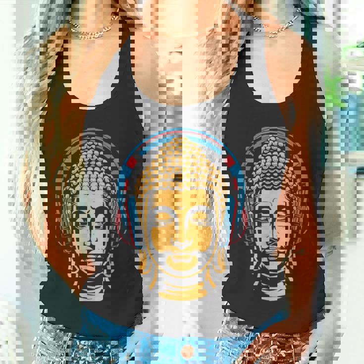 ブッダとヘッドフォン マインドフルネス 音楽 ボーホー 禅 仏教 タンクトップ