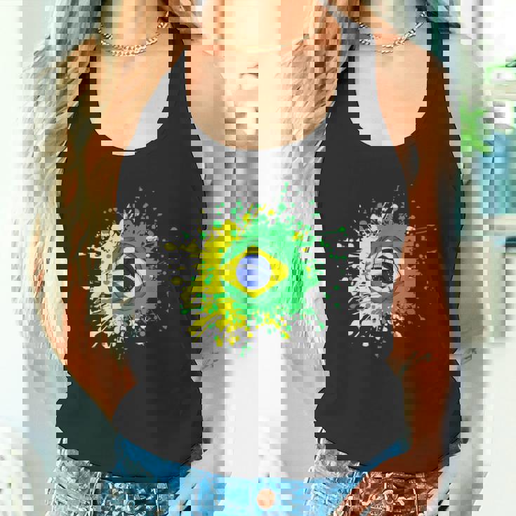 ブラジルの旗が付いたブラジルのバレーボール タンクトップ