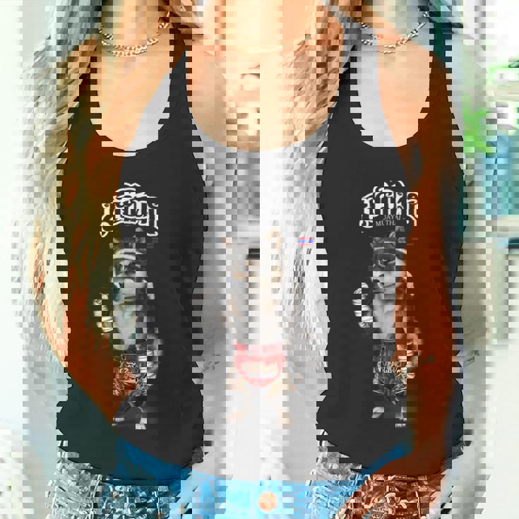 ブラック柴犬 ムエタイ キックボクシングチャンピオン タンクトップ