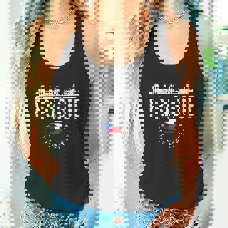 プラハ スカイライン チェコ共和国 国旗 プライド お土産 タンクトップ