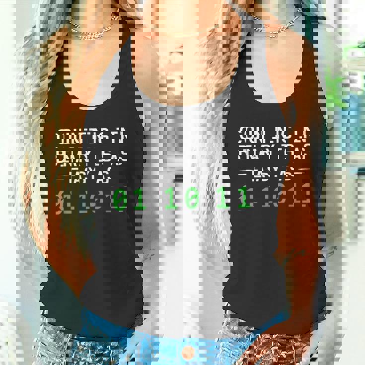 プログラマー カウントイン バイナリコード バイナリコーディング タンクトップ