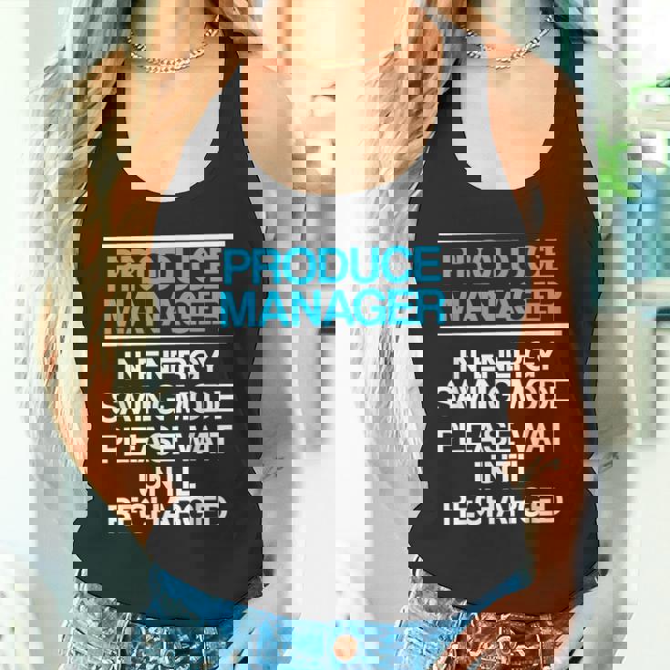 プロデュースマネージャー 食料品店スーパーバイザー タンクトップ