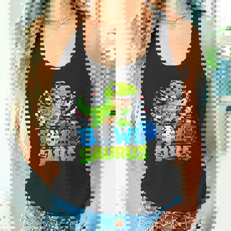 ボウリング 恐竜 Tレックス キュート グラフィック キッズ 幼児 男の子 ボウラー タンクトップ