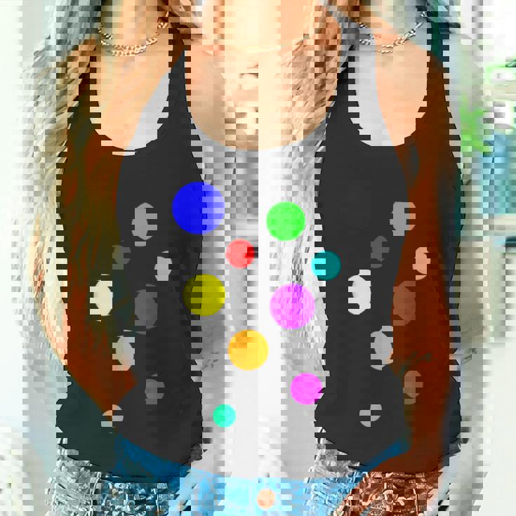 ポップ Dots カラフルドット 水玉【Pop】模様プリント アート おしゃれ タンクトップ