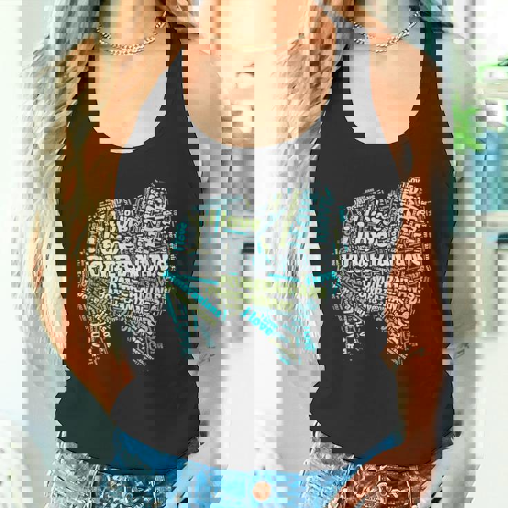 ポメラニアンが大好き-Word Cloud Pomeranians 犬ティー A タンクトップ