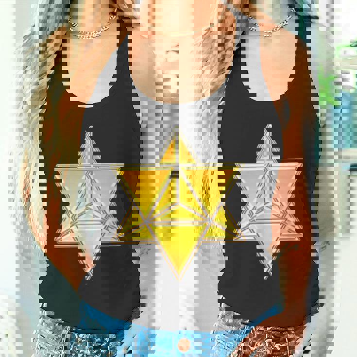 マカバ神聖幾何学ヨガスピリチュアリティ瞑想トレンド タンクトップ