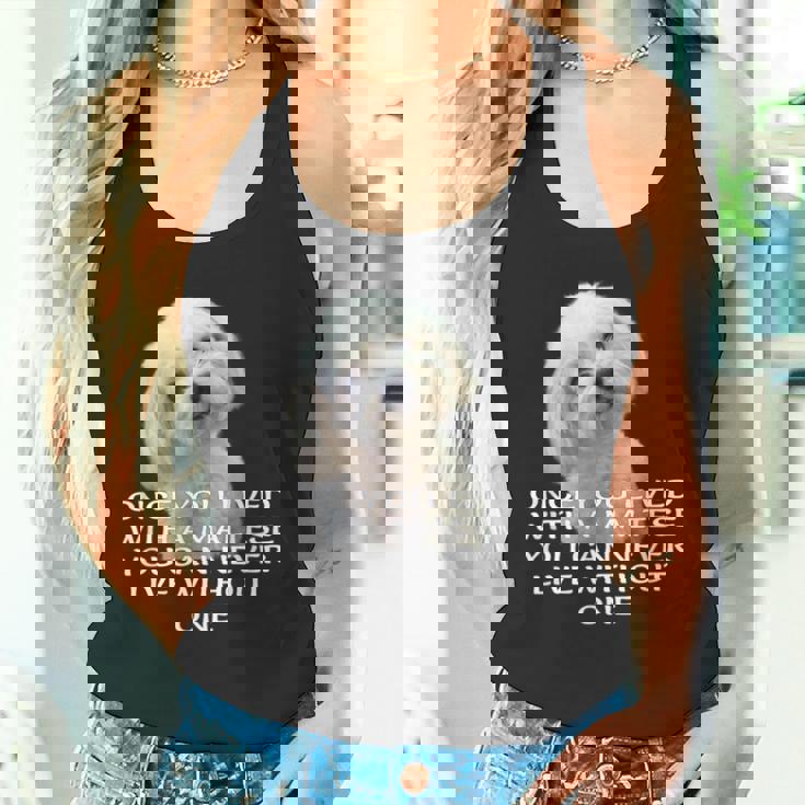 マルチーズ犬愛好家 子犬オーナー 真の愛 引用句デザイン タンクトップ