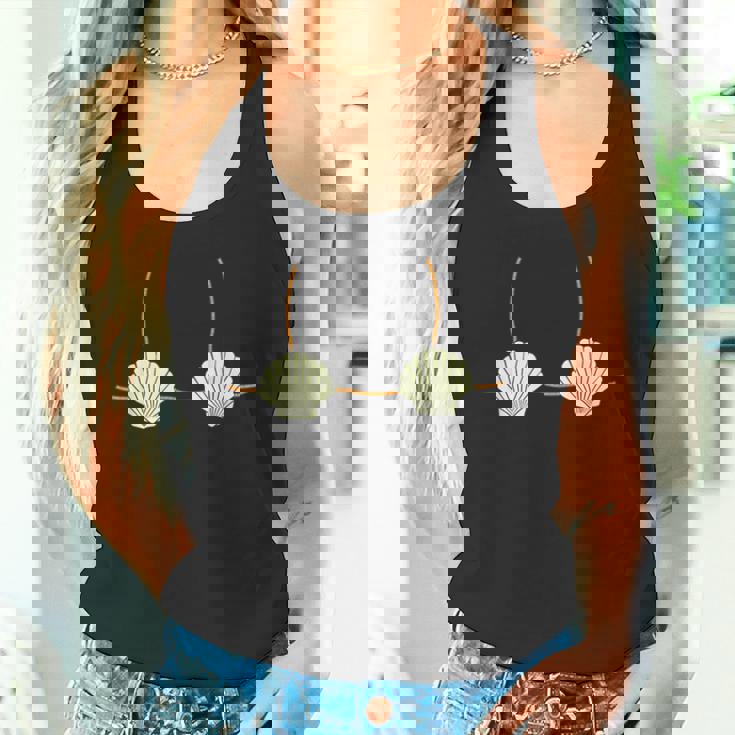 マーメイド貝殻ビキニトップ 面白い タンクトップ