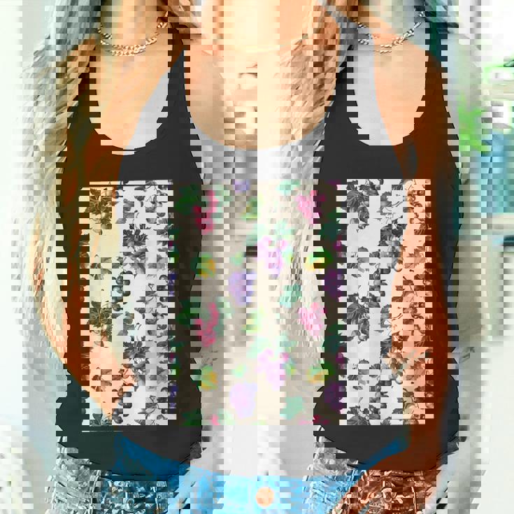 ミニマリストのブドウ柄アート。 タンクトップ