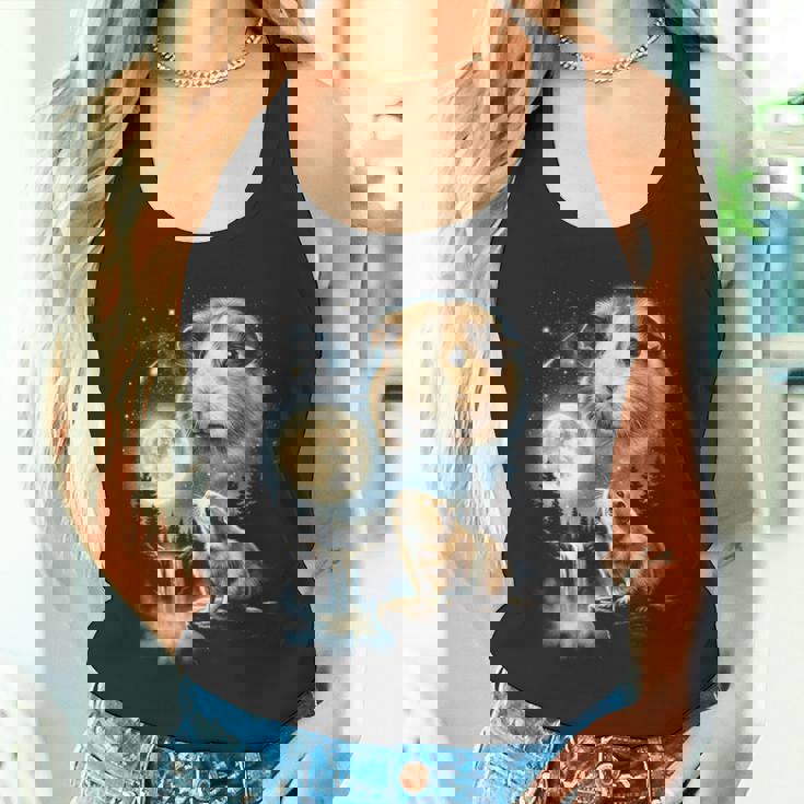 モルモット ハウリング トゥ ザ ムーン ミーム 面白い 90年代 モルモット 長袖tシャツ タンクトップ