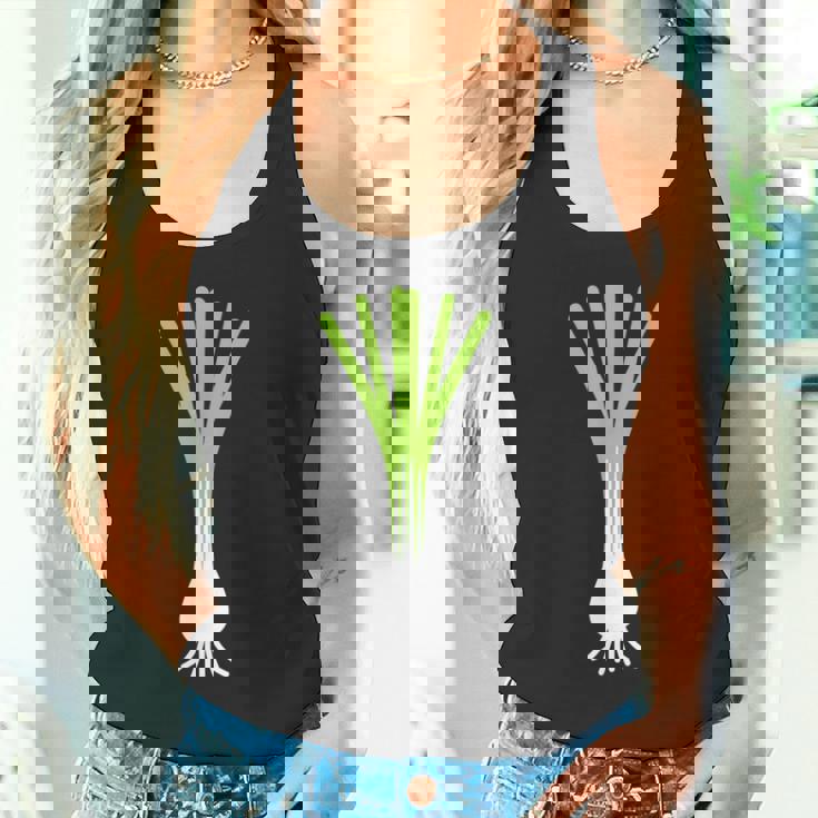 ユーモアリークミニマリスト野菜シンプルなネギ タンクトップ