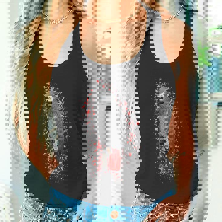 ヨウム 鳥 動物 図 バードウォッチング 贈り物 鳥類学者 生物学者 自然科学 タンクトップ