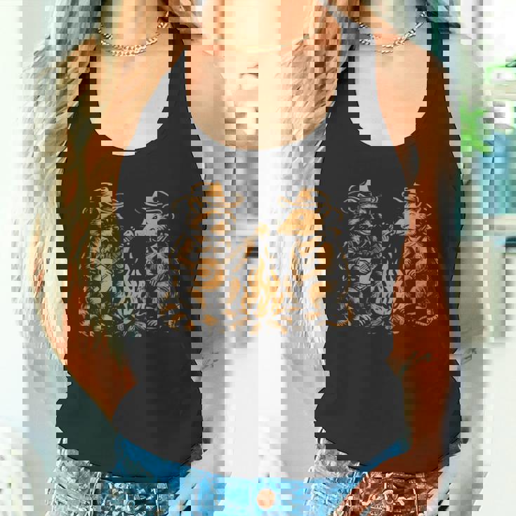 ラクーンバンジョーブルーグラスカントリーミュージック タンクトップ