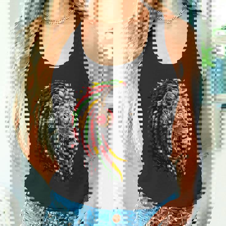 ラスタレゲエミュージックヘッドフォンジャマイカンルーツプライドライオン タンクトップ