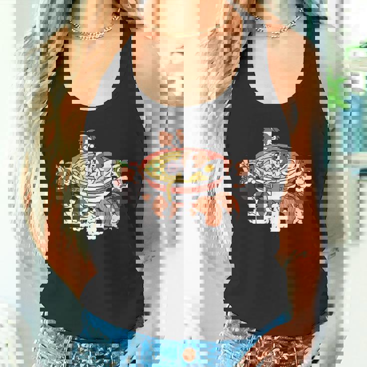 ラーメン寿司パピヨン犬 タンクトップ