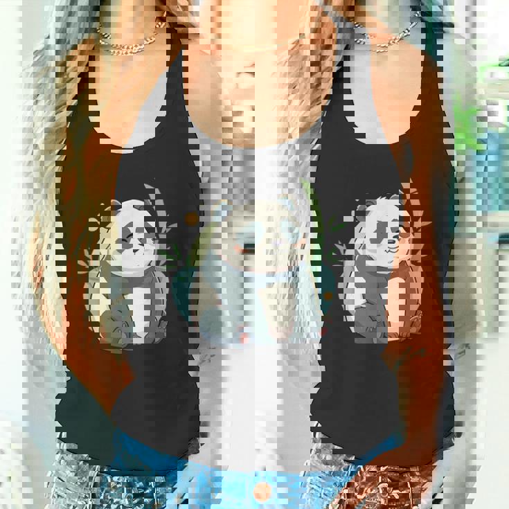 リラックス竹林ぽっちゃりパンダ美学 タンクトップ