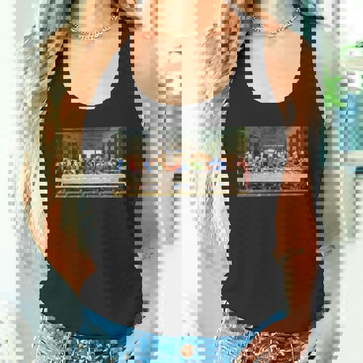 レオナルド・ダ・ヴィンチによる最後の晩餐1495 長袖tシャツ タンクトップ