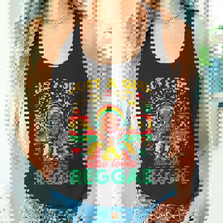 レゲエが大好きな少女 ジャマイカ音楽 おもしろラスタ タンクトップ