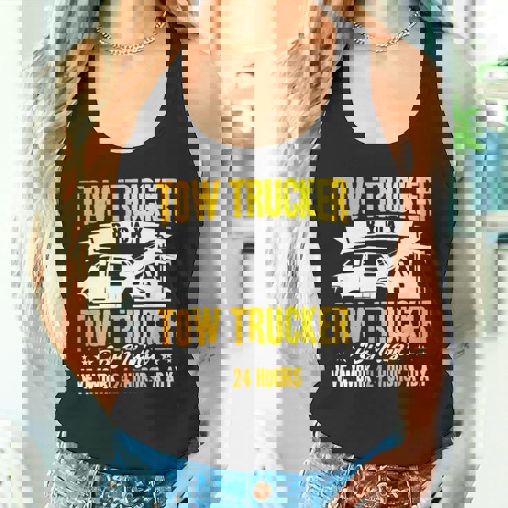 レッカートライバー レッカーは1日24時間作業します。 長袖tシャツ タンクトップ