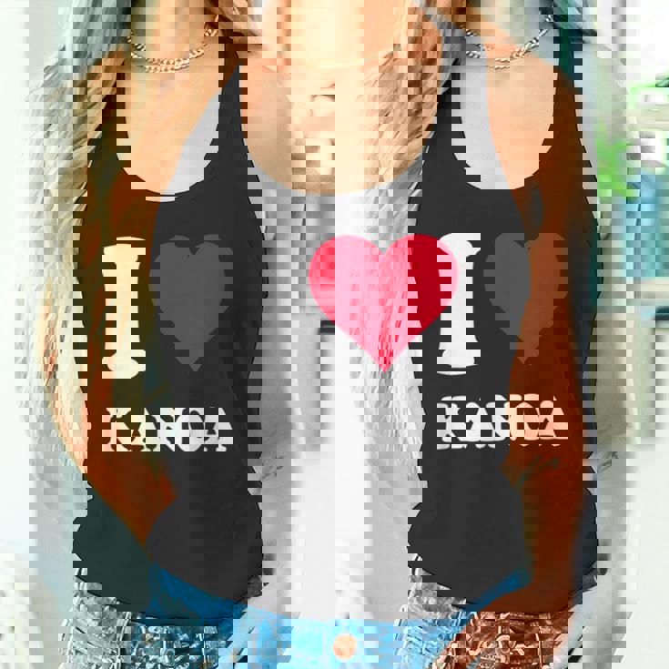 レッドハート I Love Kanoa タンクトップ