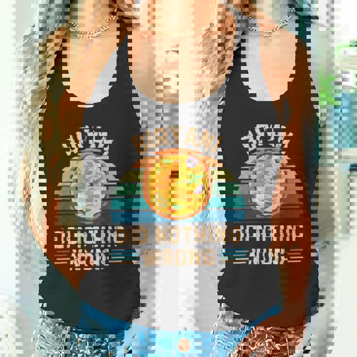 レトロ ビリヤニ Did Nothing Wrong ヴィンテージ ビリヤニ 食品愛好家 タンクトップ