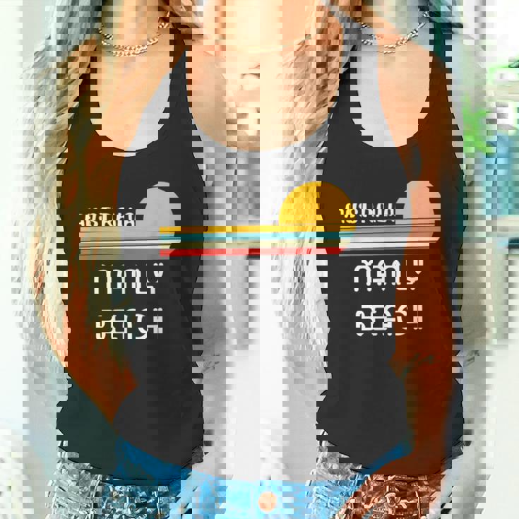 レトロ マンリービーチ オリジナル オーストラリア ヴィンテージ 70年代サンセット アート タンクトップ