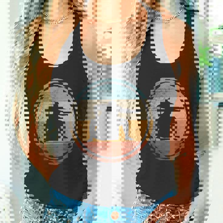 レトロなビンテージ デザイン レスラー相撲 タンクトップ