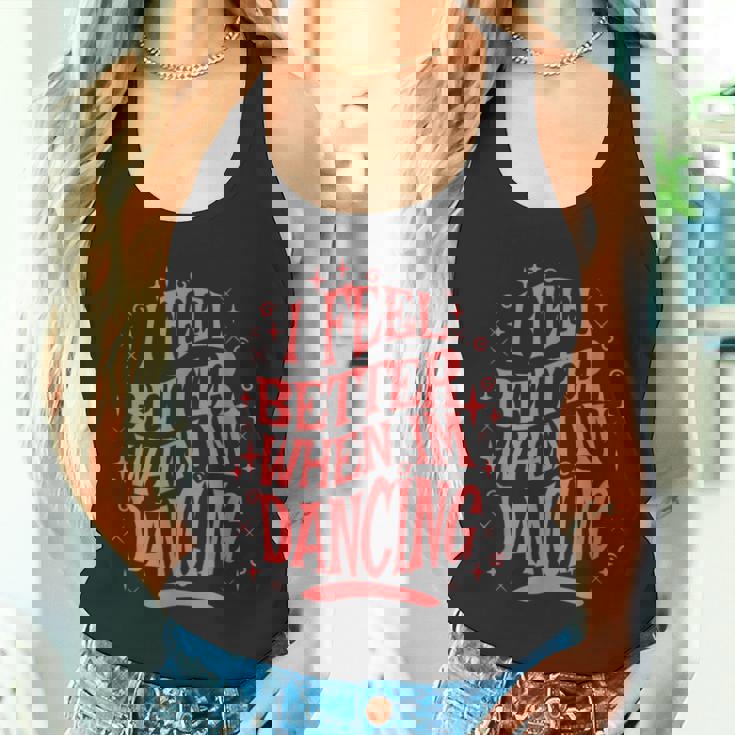 レトロダンスの名言を踊ると気分が良くなる タンクトップ