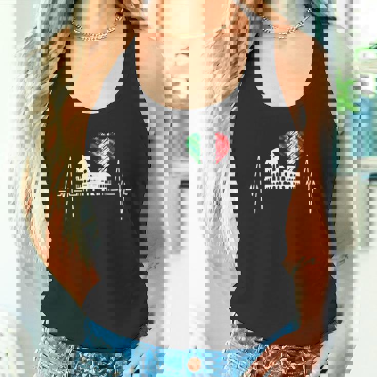 ローマ コロッセオ ハートビート イタリア イタリア国旗 ハート ローマン ローマ タンクトップ