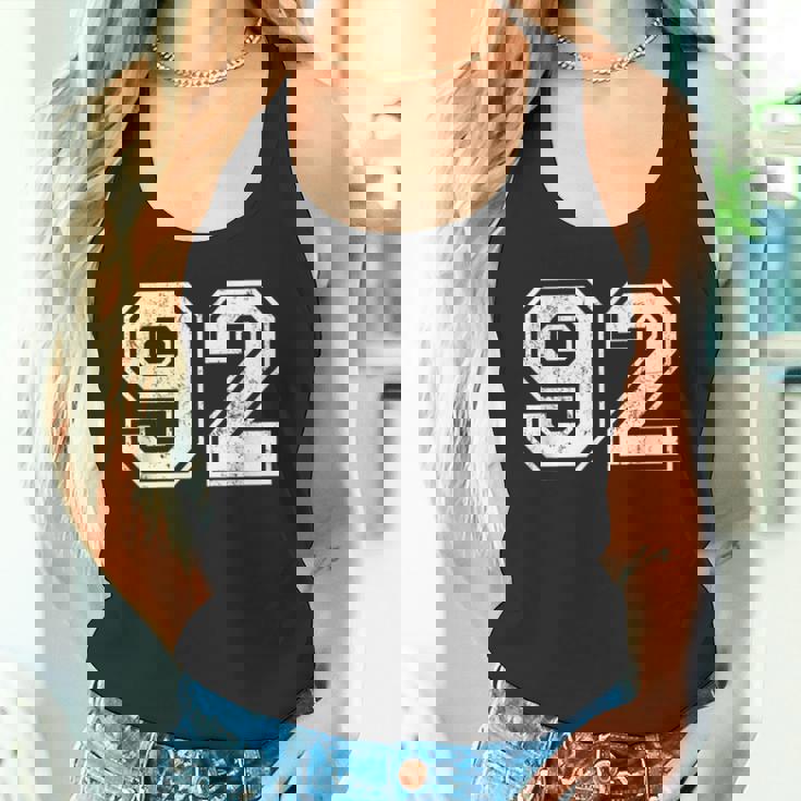 ヴィンテージ スポーツ 数字 92 九十二 タンクトップ