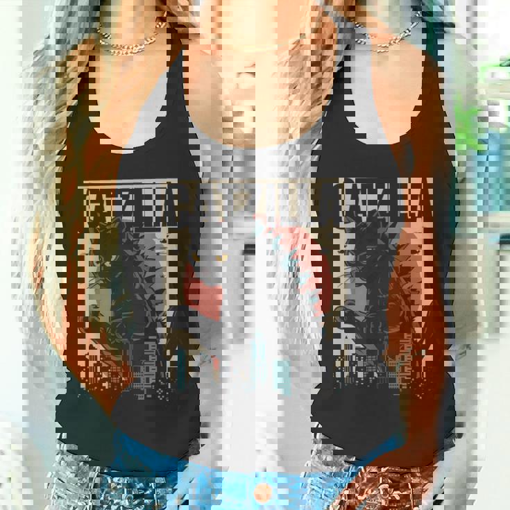 ヴィンテージキャットジラtシャツ 面白い子猫と猫 タンクトップ