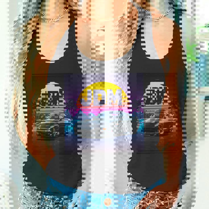 ヴェイパーウェーブ レトロ サンセット Jdm レジェンドカー 日本国内市場 長袖tシャツ タンクトップ