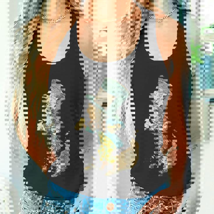 不思議の国のアリス マッドハッター ヴィンテージイラスト タンクトップ