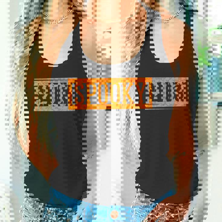 不気味なオレンジハロウィンパンプキン柄tシャツ タンクトップ