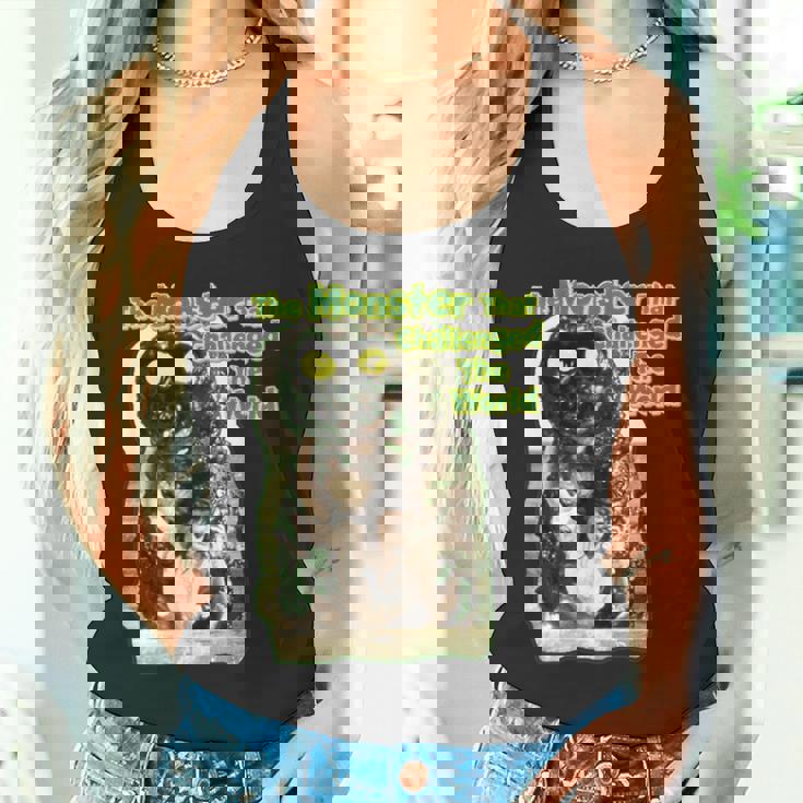 世界に挑んだヴィンテージクラシックホラーモンスター 長袖tシャツ タンクトップ