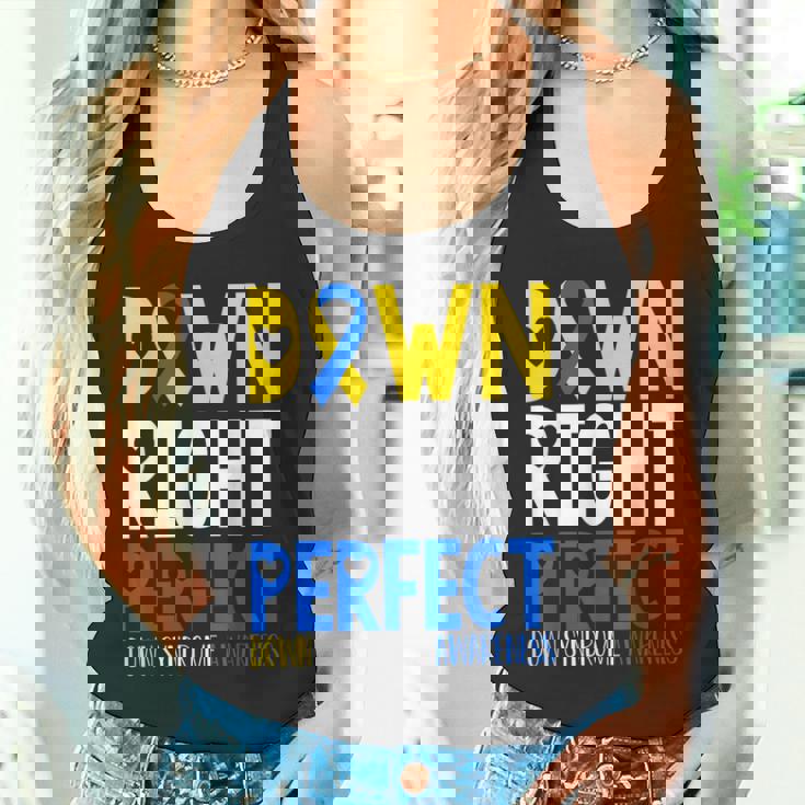 世界ダウン症啓発デーダウン右パーフェクトt21 タンクトップ