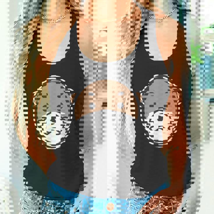 丸顔 カワウソ《コツメカワウソ》シンプル【どうぶつフレンズ】グッズ ゆるくて かわいい イラスト タンクトップ