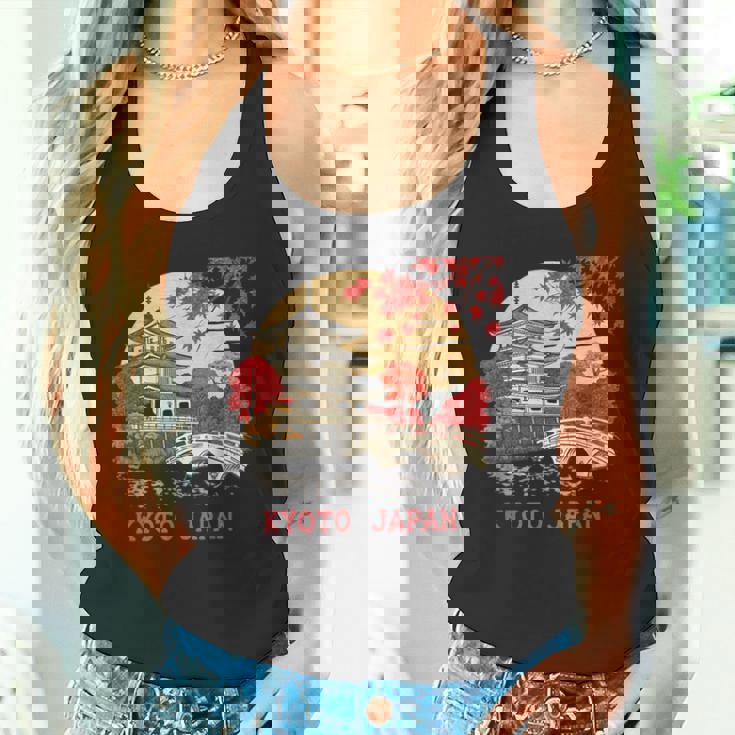 京都 日本 パゴダ 秋 風景 アート お土産 タンクトップ